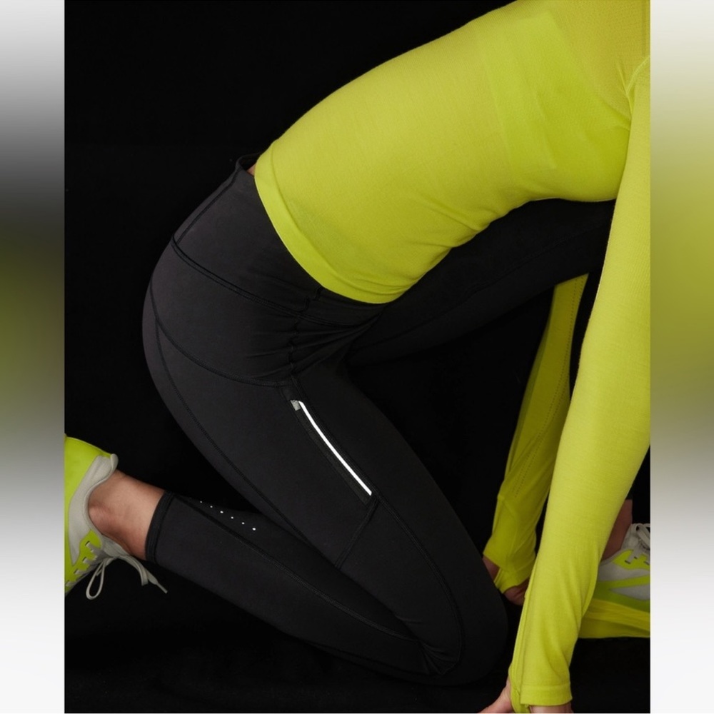 NWOT Athleta Rainier Tights Fleece Lined Black (Large) - Picture 7 of 12